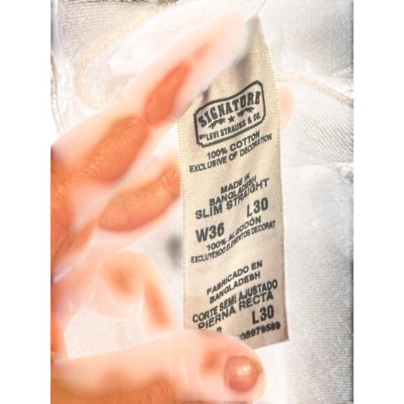 Vintage Signature Levi Strauss & Co Slim Straight Jeans Size 36 x 30 - Picture 5 of 6